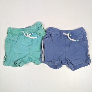 Baby Boden Shorts Bundle Boys Sz 18-24m Blue Green Daycare Play
